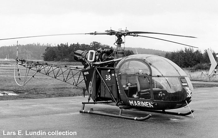 HKP 2 Alouette II  - Helicopter for the Swedish Navy, Army and Air Force.