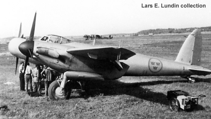 Swedish Air Force Night Fighter Aircraft J 30 de Havilland Mosquito
