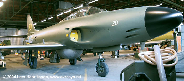 Swedish Air Force All-weather Fighter SAAB J 32 Lansen # 32620. Photo Lars Henriksson.