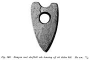 Axe of of stone. Mo, Bohuslaen, Sweden. - Stenyxa fråv Mo socken, Bullaren härad i Bohuslän. - Size 2335 x 1553 pixels.
