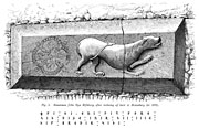 The rune stone which was fitted at the tower of the fortress of Nya Älvsborg, Gothenburg. - Runstenen som tidigare var inmurad på tornet på Nya Älvsborgs fästning utanför Göteborg. - Size 4354 x 2806 pixels.