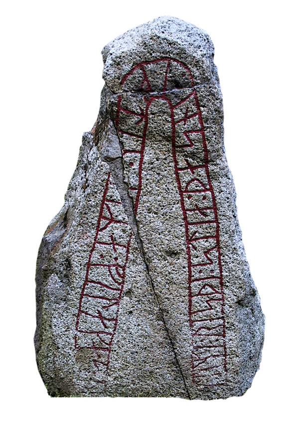 Skivarpstenen. Rune Stone from Skivarp in the Municipality of Skurup. Now at the Rune Stone Hill at Lundagård, Lund.