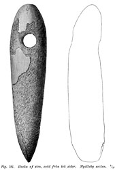 Pickaxe of stone. Stone Age. Found Myckleby, Orust, Sweden. - Size 2100 x 3100 pixels.