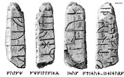 Rune stone from Skee, Bohuslän, Sweden. Fragment from larger stone. Iron Age. - Size 4600 x 2900 pixels.