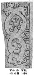 Rune stone from Brastad, Bohuslän, Sweden. Middle Age. - Size 1800 x 4000 pixels.