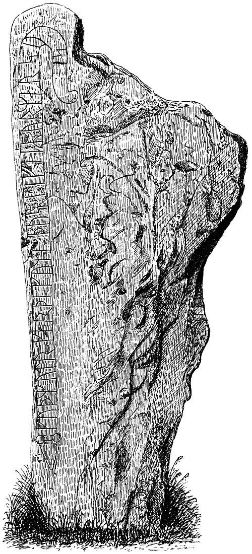 Rune Stone at Herrekvarn, municipality of Svenljunga , Sweden. Runsten vid Herrekvarn i  Svenljunga.