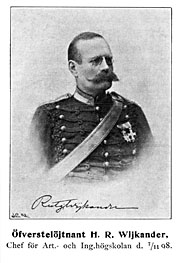 Swedish Lieutenant Colonel H R Wijkander 1898 