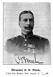 Swedish Colonel O B Malm 1898 - 100112