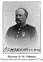 Swedish Colonel O W Falkman 1899 