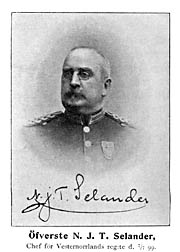 Swedish Colonel N J T Selander 1899 