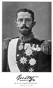 Prince Gustaf, later King Gustaf V of Sweden. Lived 1858-1950, king 1907-1950. - Size 2525 x 4189 pixels. -  100103 
