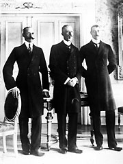 The Kings Haakon VII of Norway, Gustav V of Sweden and Christian X of Denmark