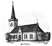 Gärdhem church, Sweden. Drawing from 1901. Size 3566 x 3219 pixels.