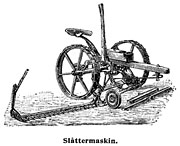 Mowing-machine, 19th Century -  Slåttermaskin - Size 2100x1700 pixels. 