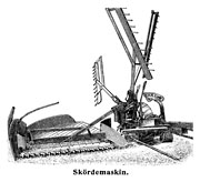 Reaping-machine, 19th Century - Skördemaskin - Size 2300 x 2100 pixels.