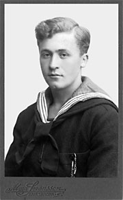 Swedish Navy seaman, early 20th century. Genuine photo - 100107