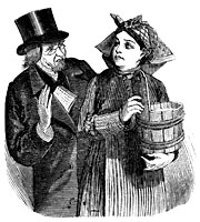 Colporteur and maid. Sweden 19th century - 100046 