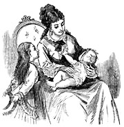 Mother with baby and elder daughter. Sweden 19th century - 100063
