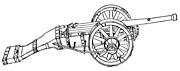 Long culverin (a cannon with relatively long barrel). Middle Age. Size 2800 x 1100 pixels.