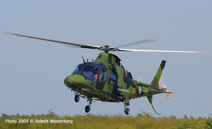 Swedish Agusta A109LUHS / HKP 15A #15025 in July 2009. Photo  Robert Westerberg