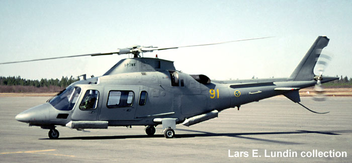 Agusta A-109 code 91 (I-POWR) in Jnkping 2003. Photo courtesy Lars Lundin, Sweden.