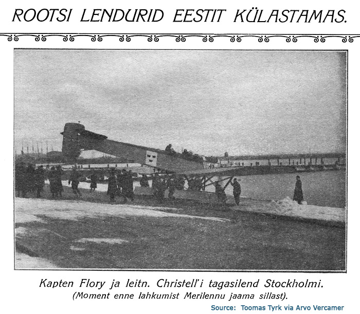 Hansa No. 42 visiting Tallin  on the 29th of March 1925. From the Estoninan magazine "Sdur"