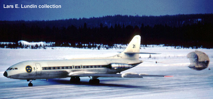Swedish Air Force ELINT aircraft TP 85 Sud Aviation SE-210 Caravelle III 