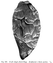 Tool of flintstone - Older Stone Age. Found at Stala, Orust, Sweden.  2100 x 2500 pixles.