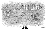 Rune inscription in the rock. Utby, Uddevalla. Sweden. Iron Age. - Size 2600 x 1700 pixles.